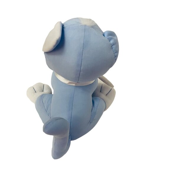 Precious Moments Tender Tails 1998 Blue Cat Plush With Blue White Bow 7" x 5" Re - Picture 2 of 6